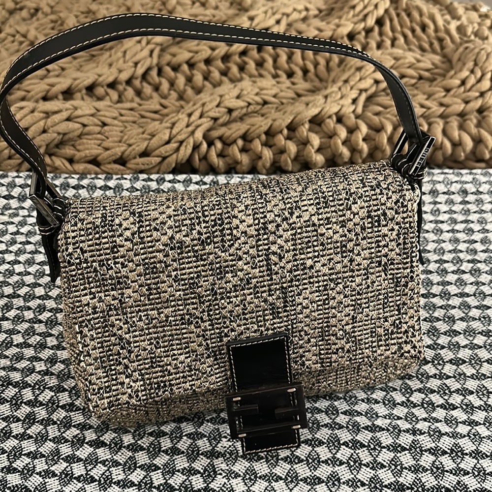 FENDI WOVEN MAMA FOREVER BAGUETTE